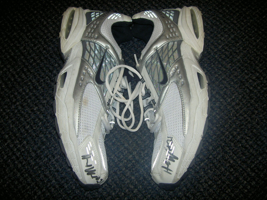 Hakim Warrick Autograph Dual Signed Official Workout Shoes W/COA