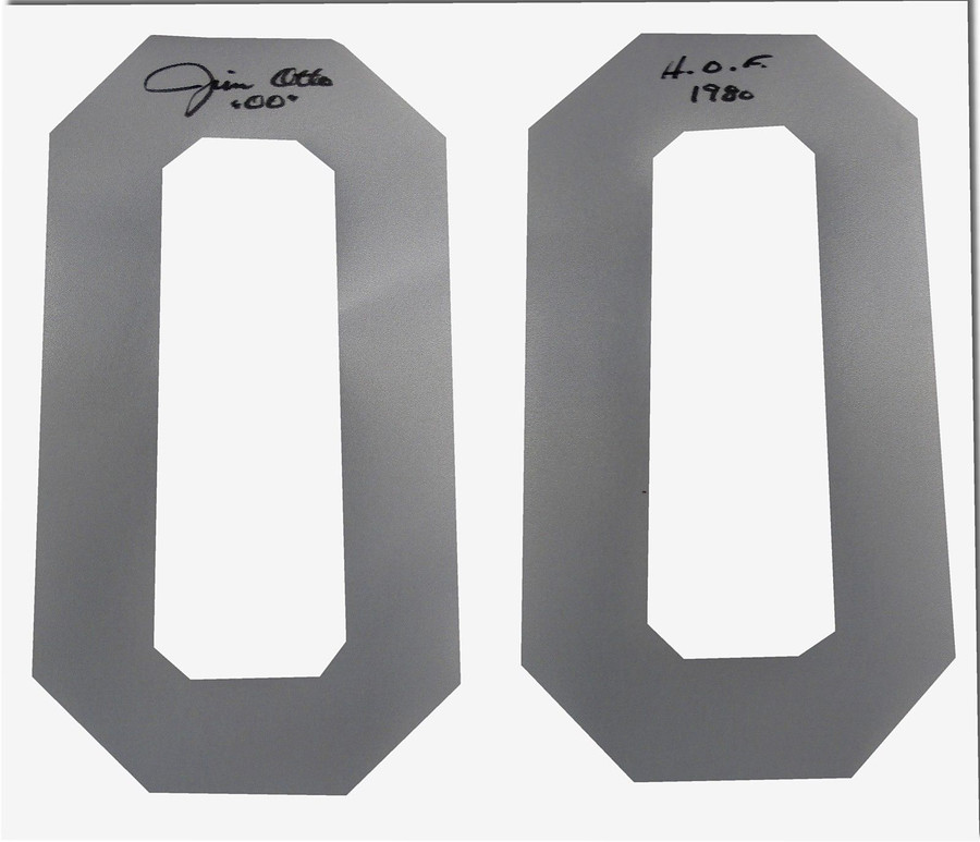 Jim Otto Dual Signed Autographed Grey #00 Jersey #00 ONLY Oakland Raiders COA
