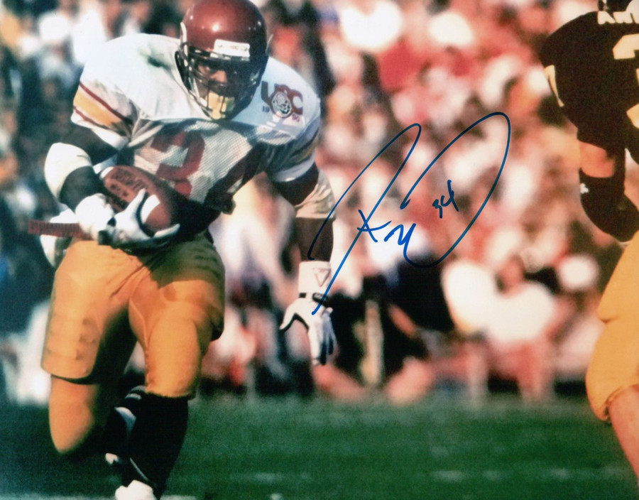 Ricky Ervins Autographed 8X10 Photo USC Trojans Running Rose Bowl w/COA