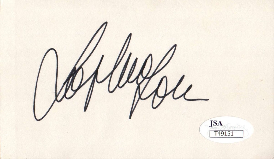 Sophia Loren Signed Autographed 3X5 Index Card Legendary Star JSA T49151