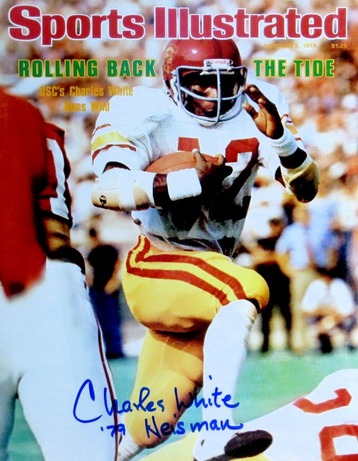 Charles White Signed Autographed 11X14 Photo USC "79 Heisman" SI Cover w/COA