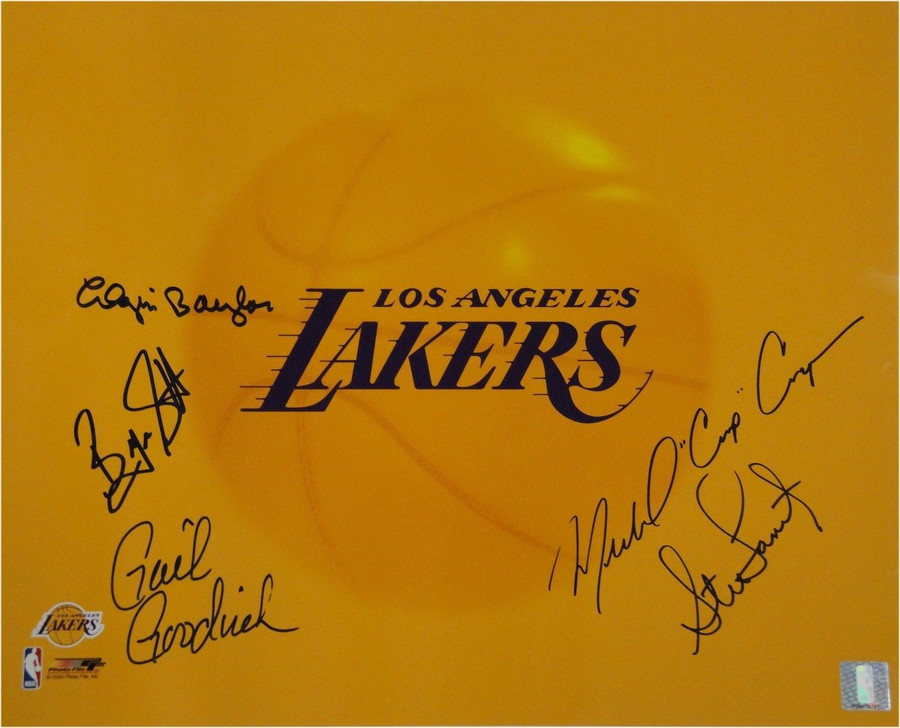 Elgin Baylor Scott Goodrich Lantz Michael Cooper 16x20 Signed Lakers Photo JSA