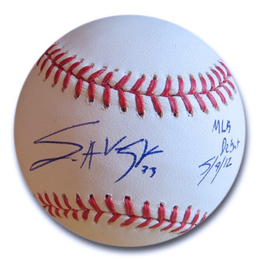 Scott Van Slyke Signed Autographed MLB Baseball Dodgers "MLB Debut5/9/12" JSA