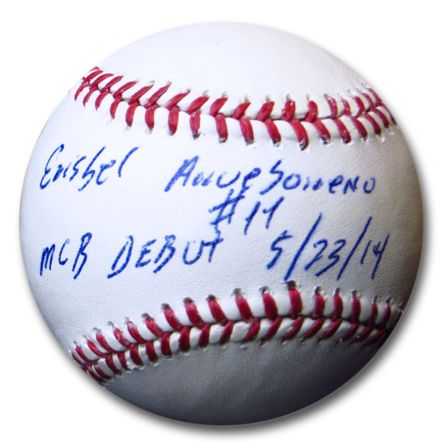 Erisbel Arruebarrena Autographed MLB Baseball Dodgers "MLB Debut 5/23/14"