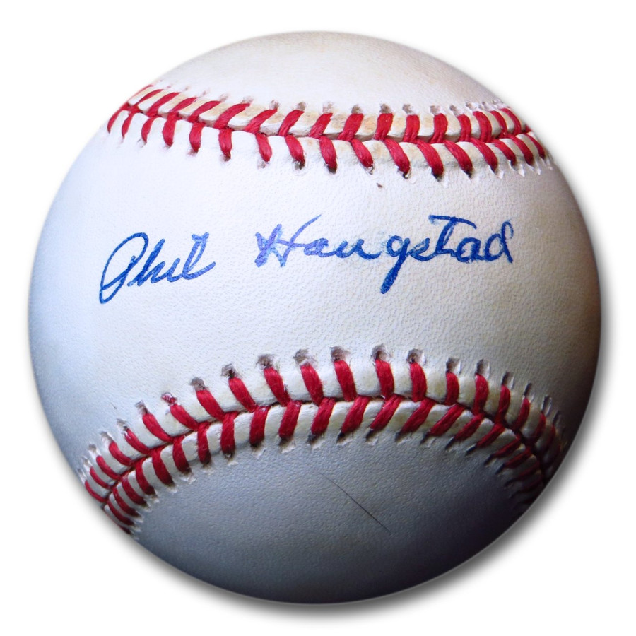 Phil Haugstad Signed Autographed NL Baseball Brooklyn Dodgers Beckett B36091