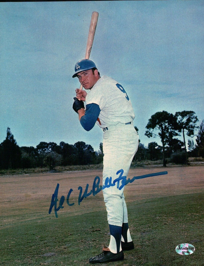 Al (The Bull) Ferrara Signed 8X10 Photo Autograph Dodgers Field One Line COA