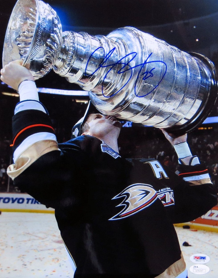 Chris Pronger Autographed 11X14 Photo Anaheim Ducks Stanley Cup JSA U76147