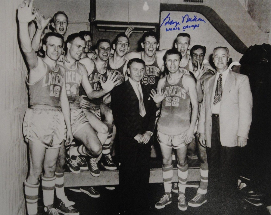 George Mikan Signed Autographed 16x20 Photograph Los Angeles Team MPLS W/COA WC