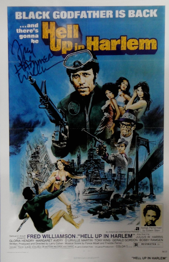 Fred Williamson The Hammer Signed Autographed 11X17 PhotoHell Up In Harlem COA