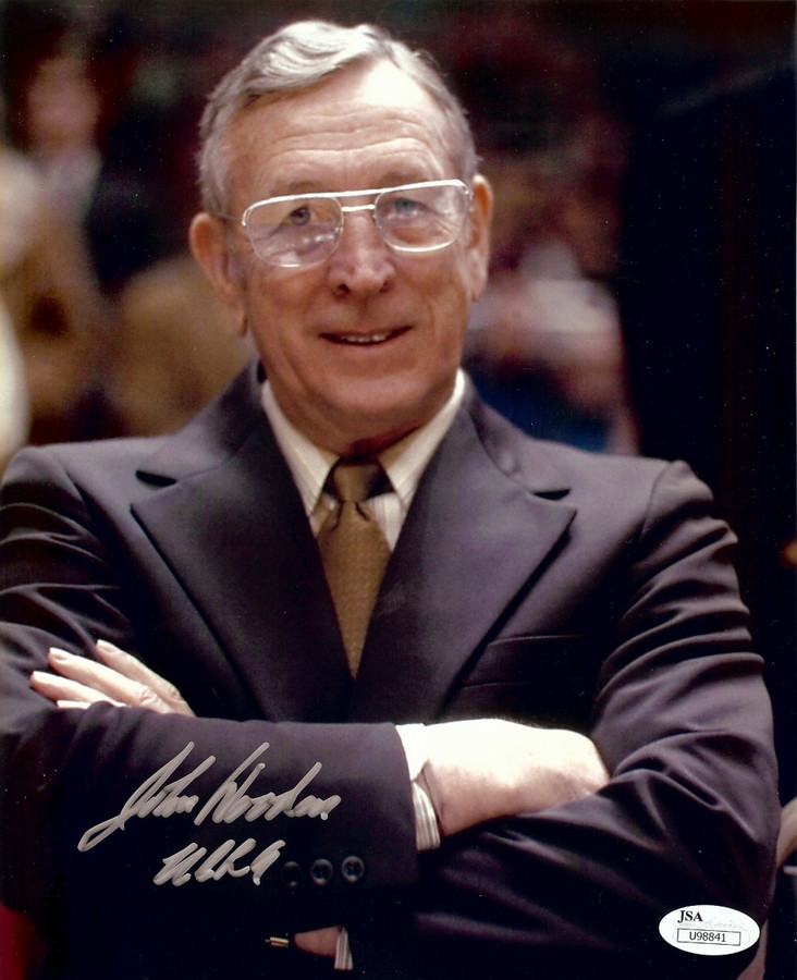 John Wooden Signed Autographed 8X10 Photo UCLA Bruins Legendary Coach JSA COA