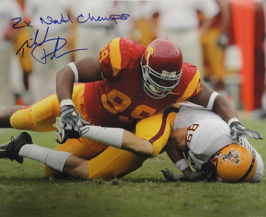 Mike Patterson Signed Autographed 16x20 Photograph Photo USC Trojans W/ COA