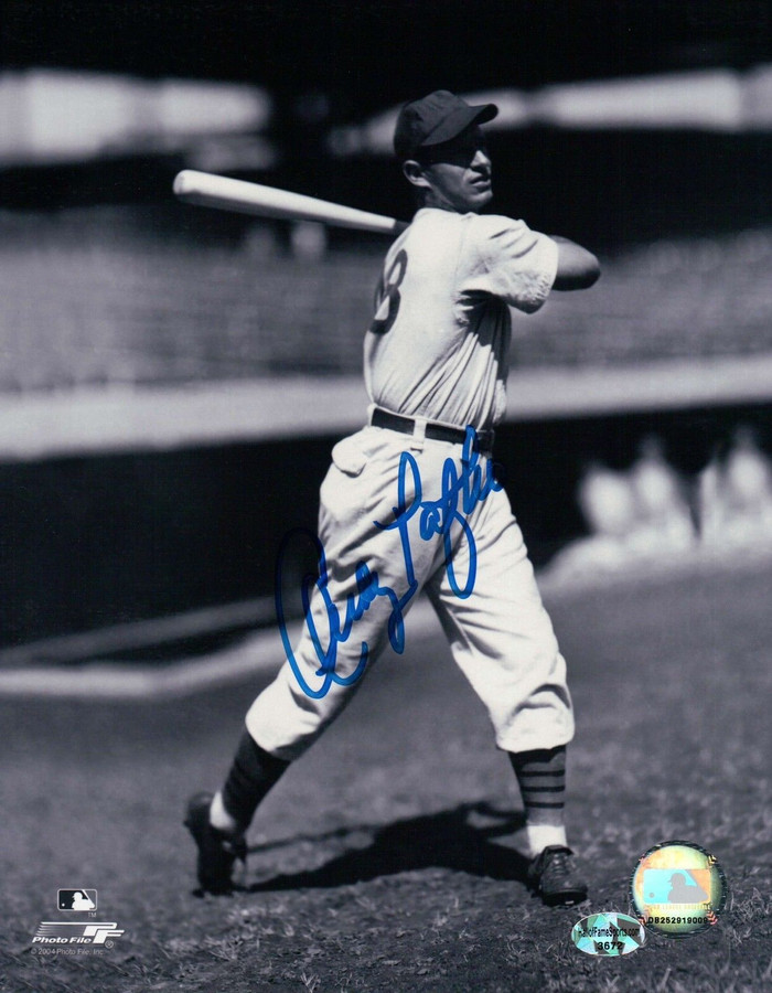 Andy Pafko Signed 8X10 Vintage Photo Autograph B/W Braves w/Bat Auto w/COA