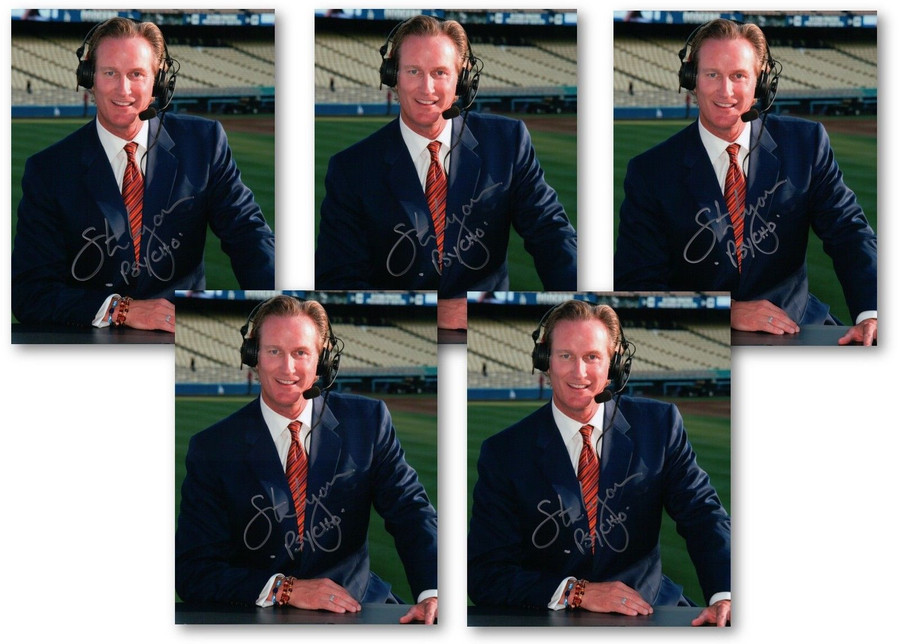 5 Count Lot - Steve "Psycho" Lyons Signed 8X10 Photographs Auto Broadcasting COA