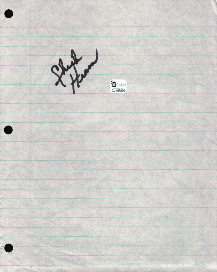 Chick Hearn Hand-Signed Autographed Notebook Paper 8 X 10 GAI Certified Auto