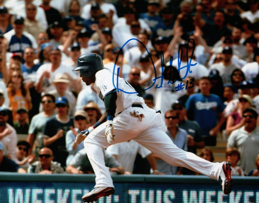 Orlando Hudson Signed 8X10 Photo Autograph LA Dodgers Running to 1st Auto COA