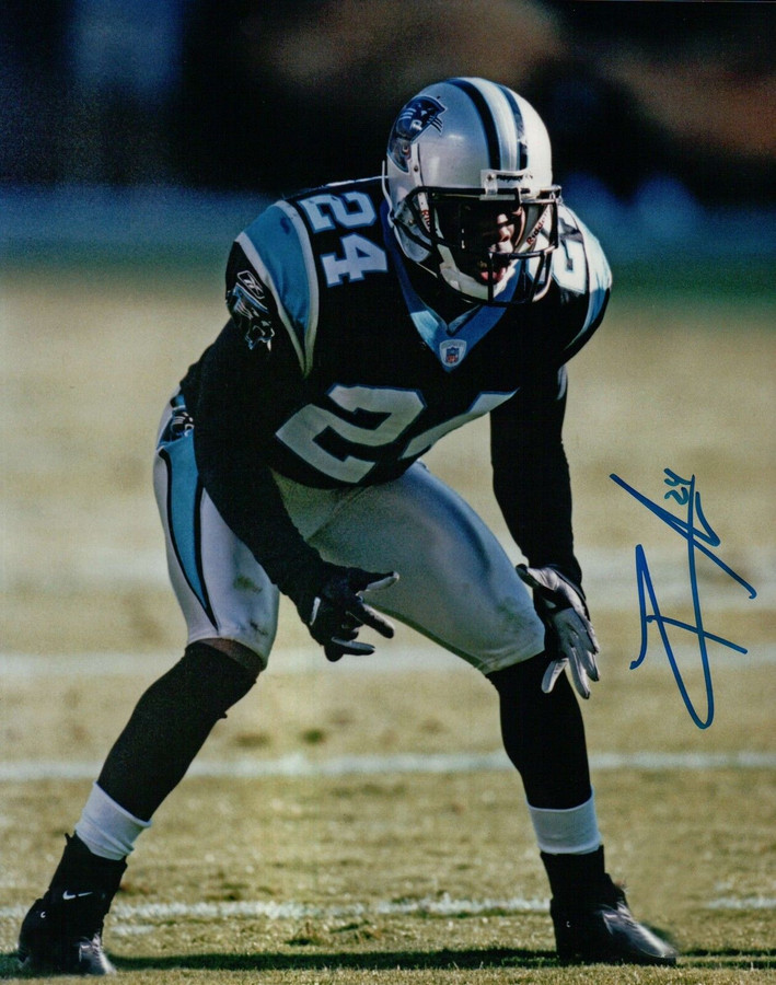 Ricky Manning Jr. Signed 8X10 Photo Autograph Panthers Ready on Field Auto w/COA