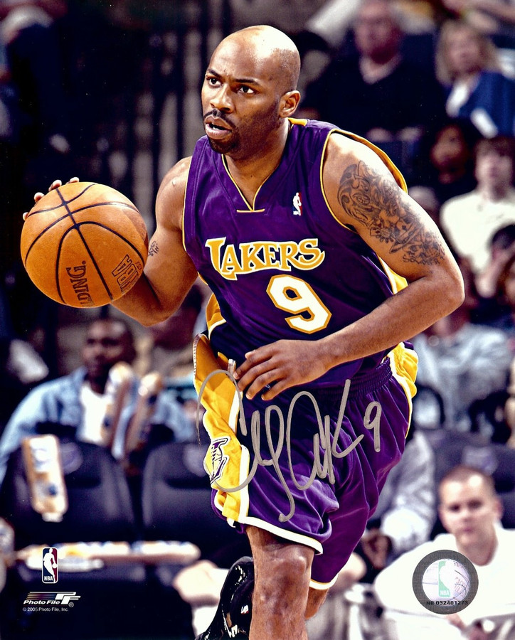 Chucky Atkins Signed Autographed 8X10 Photo Lakers Road Ball in Hand w/COA