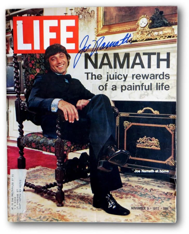 Joe Namath Signed Autographed LIFE Magazine 11/3/72 NY Jets JSA V68013