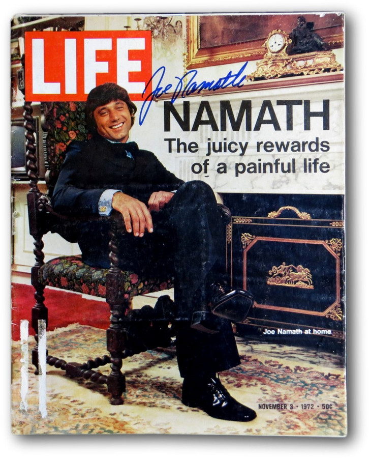 Joe Namath Signed Autographed LIFE Magazine 11/3/72 NY Jets JSA V68014