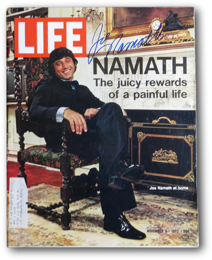 Joe Namath Signed Autographed LIFE Magazine 11/3/72 NY Jets JSA V68024