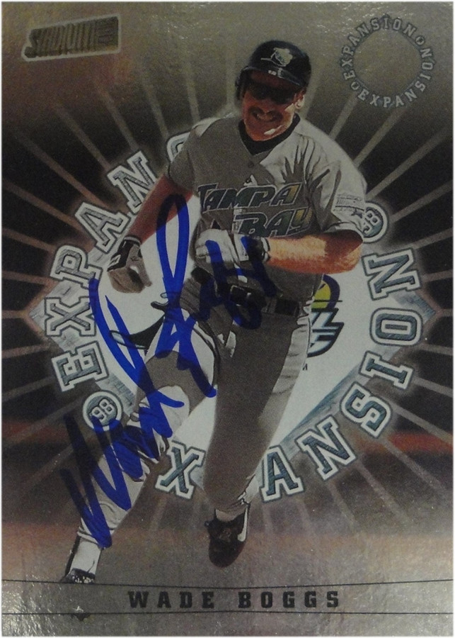 Wade Boggs Topps Stadium Club Hand Signed Autographed Card GA VG 766552