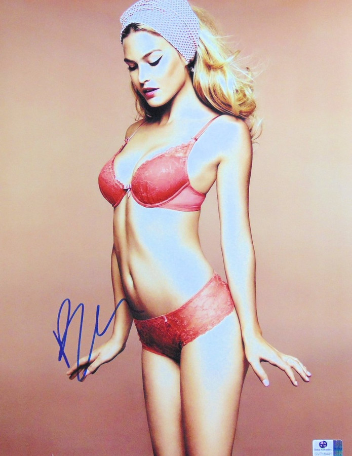 Bar Refaeli Signed Autographed 11X14 Photo Sexy Lace Bra and Panties GV718441