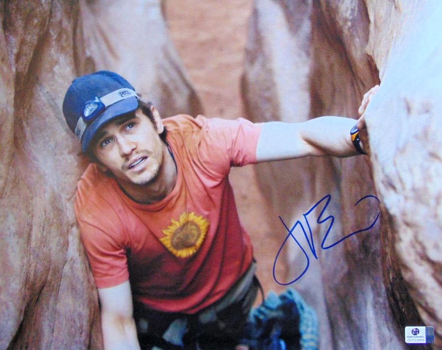 James Franco Signed Autographed 11X14 Photo 127 Hours Climbing Rock GV713064