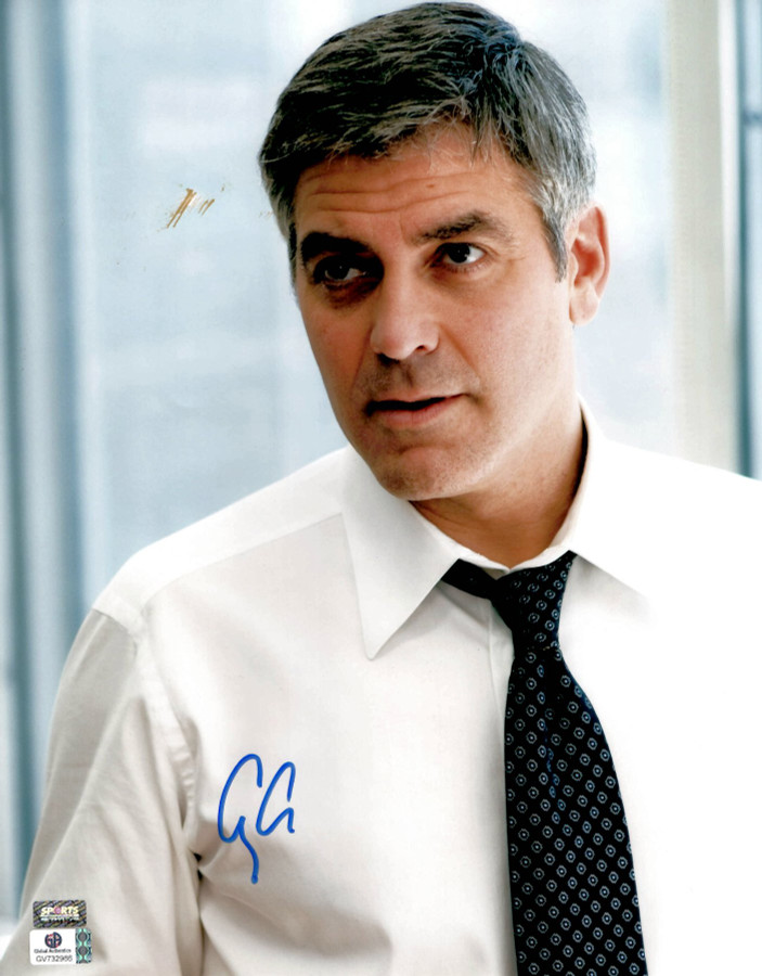 George Clooney Signed Autographed 11X14 Photo Classic Headshot with Tie GV732966