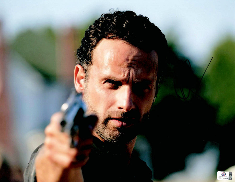 Andrew Lincoln Signed Autographed 11X14 Photo Walking Dead Rick Gun GV742829