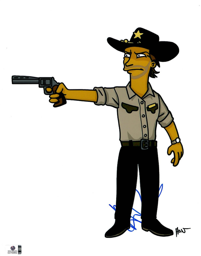 Andrew Lincoln Signed Autographed 11X14 Photo Walking Dead Simpsons GV750652