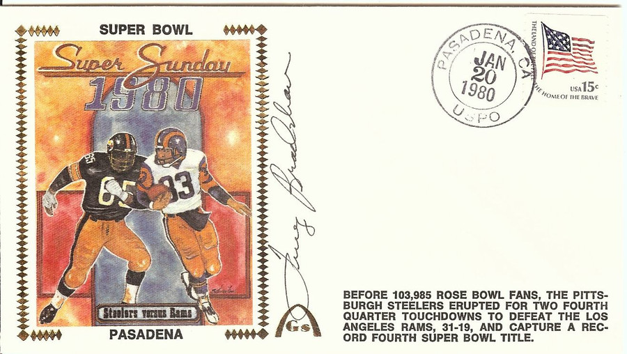Terry Bradshaw Signed Auto First Day Cover Cachet Superbowl 1980 JSA U06527