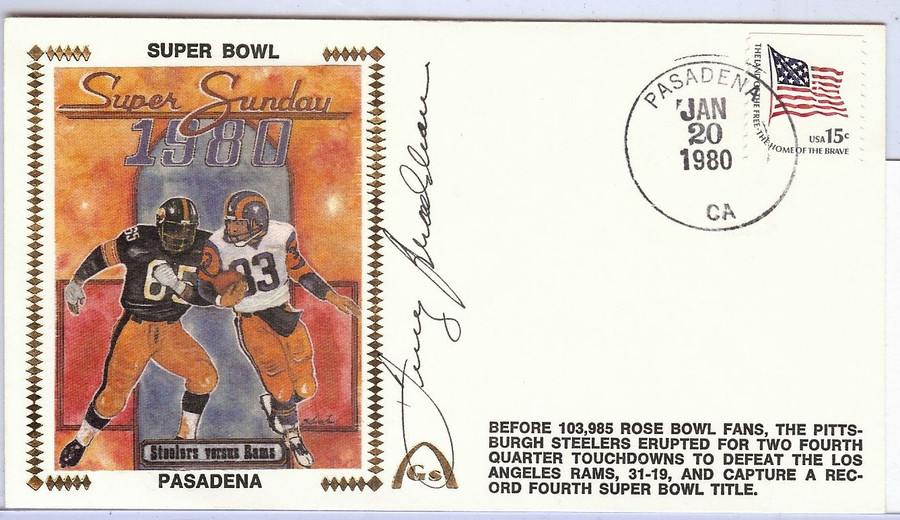 Terry Bradshaw Signed Autograph First Day Cover Cachet 1980 Superbowl JSA U82410