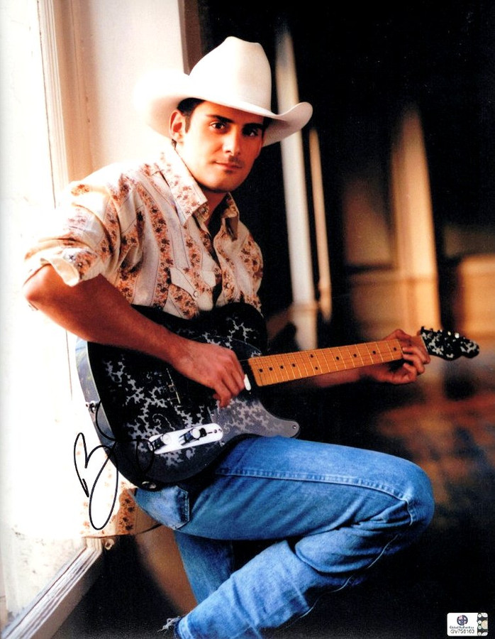 Brad Paisley Signed Autographed 11X14 Photo Sexy Holding Guitar GV756163