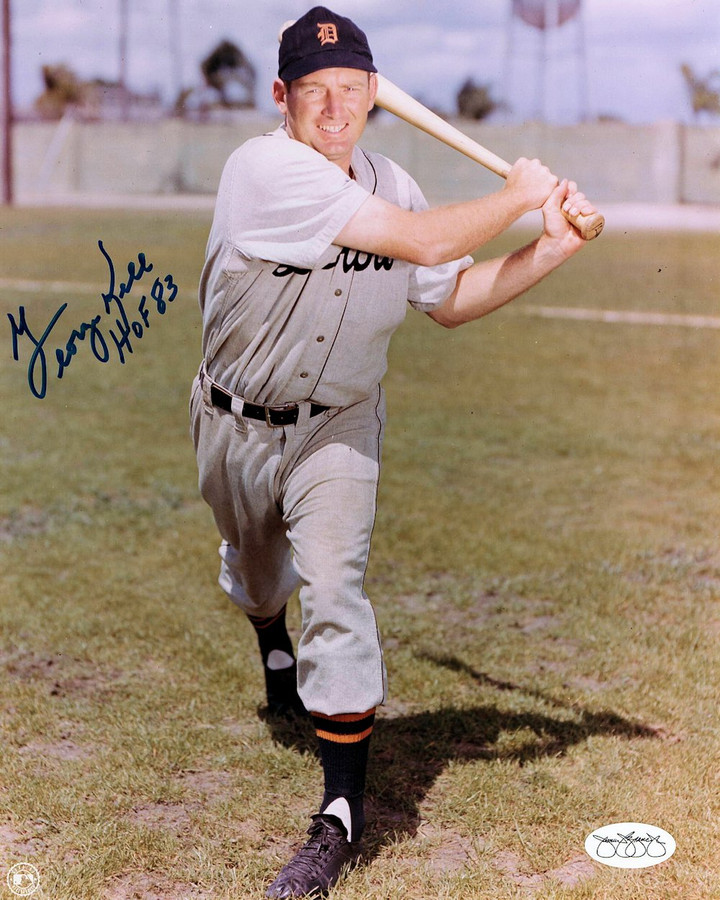 George Kell Signed Autographed 8X10 Photo Detroit Tigers Swinging Bat JSA