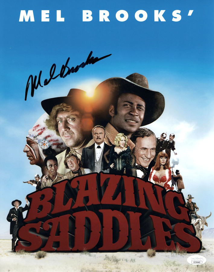 Mel Brooks Signed Autographed 11X14 Photo Blazing Saddles JSA EE36643