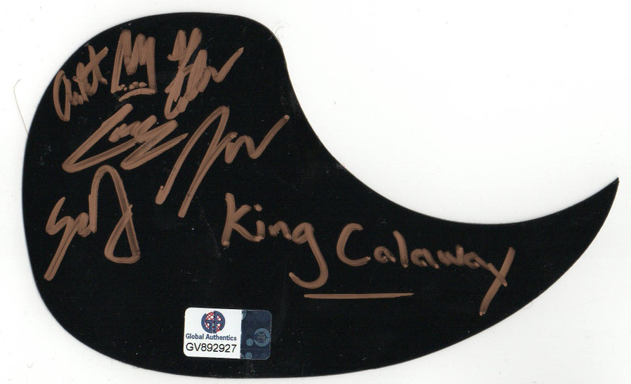 King Calloway Band Signed Guitar Pickguard Deaton/Dumas/Jervis/+ GV892927