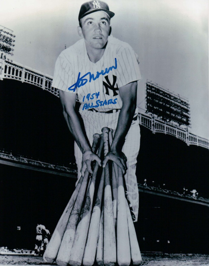 Irv Noren Signed Autographed 8X10 Photo NY Yankees "1954 All Stars" Bats w/COA