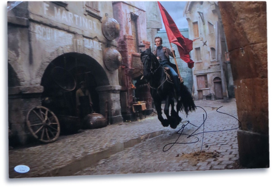 Eddie Redmayne Autographed 12X18 Photo Les Miserables on Horse JSA EE19985