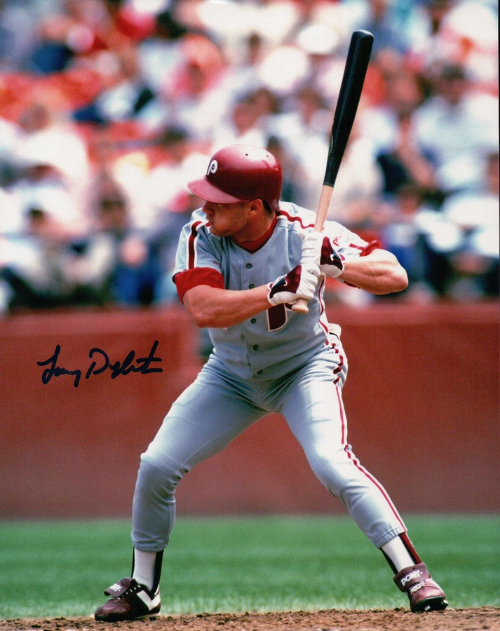 Lenny Dykstra Signed 8X10 Photo Autograph Auto Road at Bat Philadelphia Phillies
