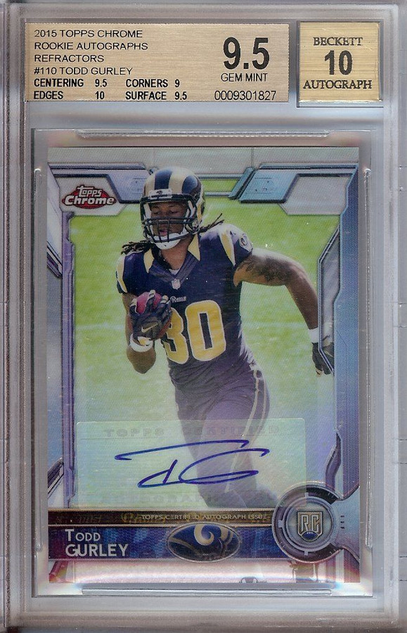 Todd Gurley 2015 Topps Chrome RC Refactor Auto BGS 9.5 Gem Mint /10 #110 /150