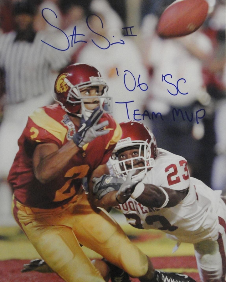 Steve Smith Signed Autographed 16X20 Photograph 2006 USC Champs w/ COA