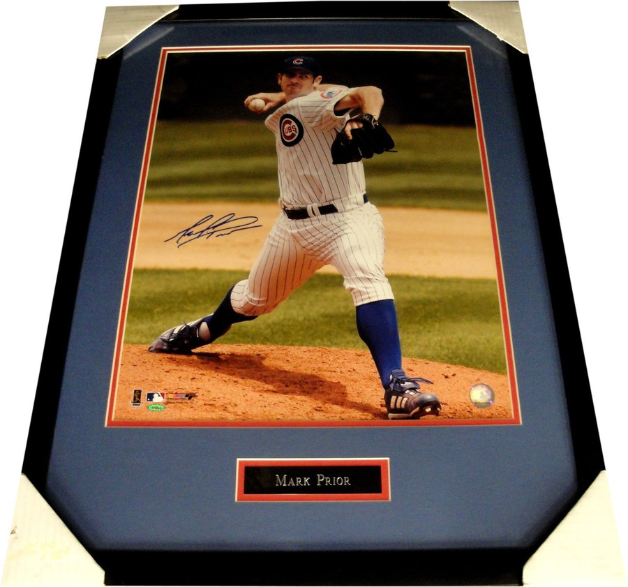 Mark Prior Hand Signed Autographed Custom Framed 16X20 Photograph Cubs