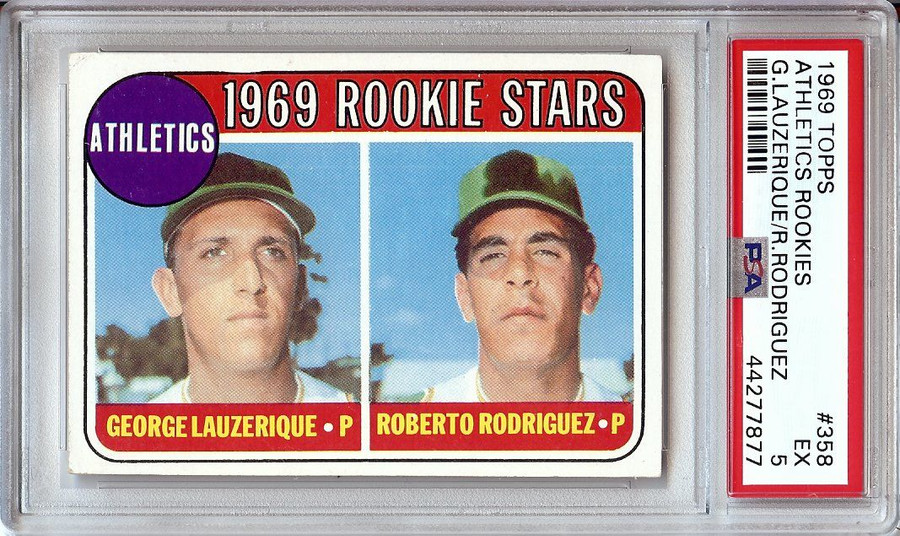 George Lauzerique Roberto Rodriguez 1969 Topps RC Rookie Card PSA 5 EX #258