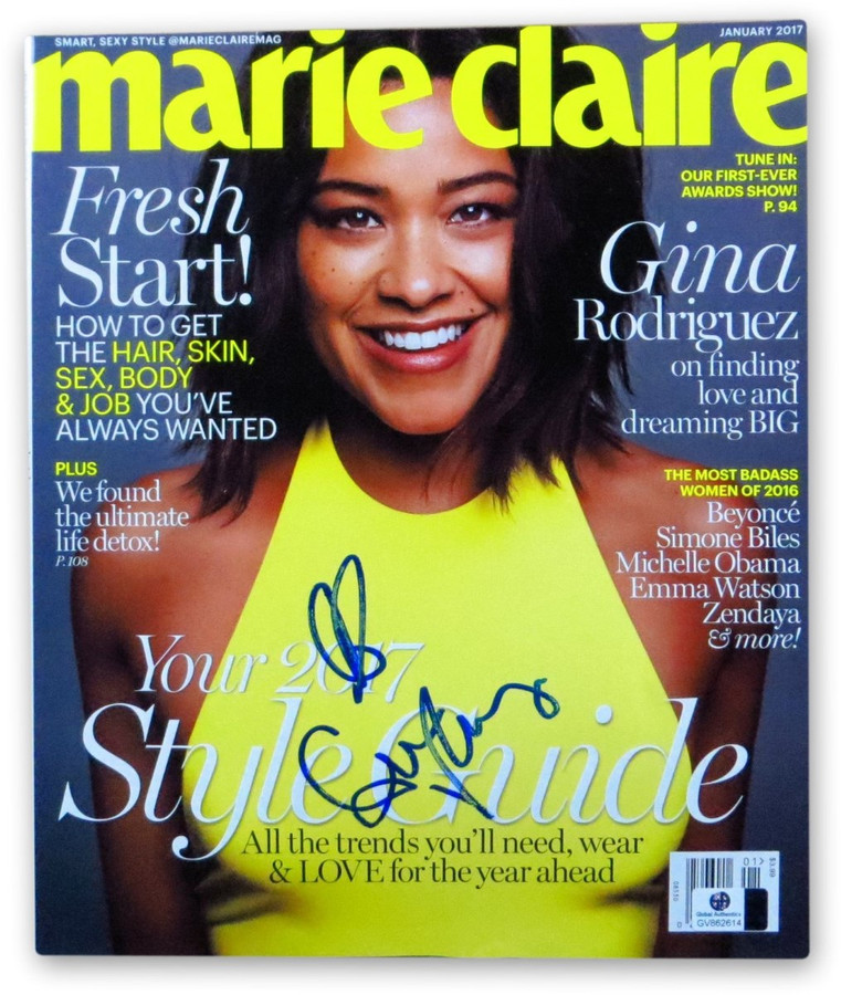 Gina Rodriguez Signed Autographed Marie Claire Magazine Gorgeous Sexy GV862614