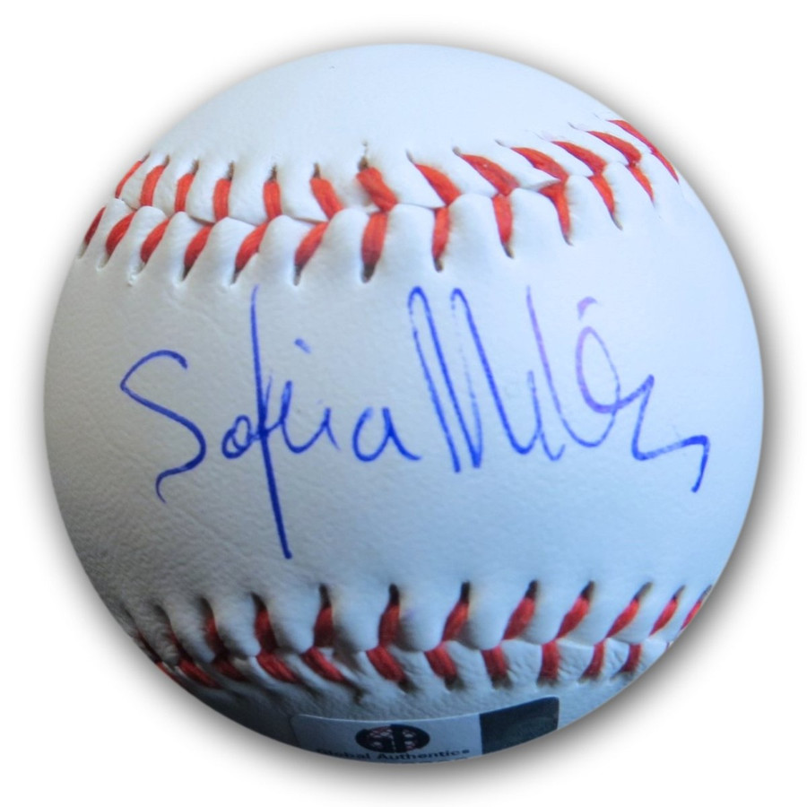 Sofia Milos Signed Autograph Official League Baseball CSI Miami Actress GV900308