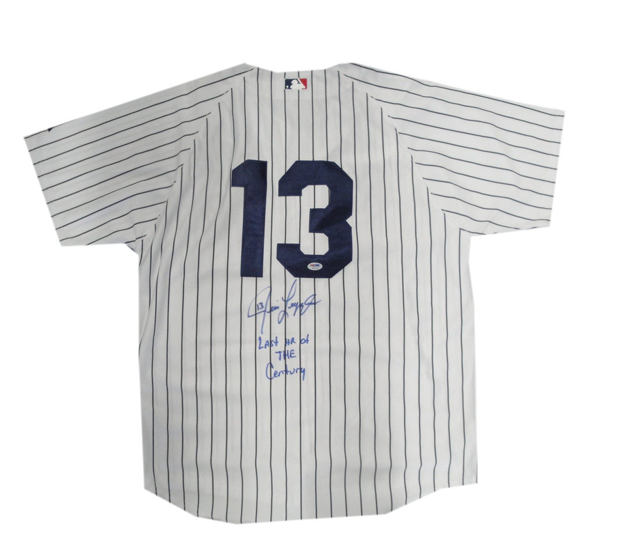 Jim Leyritz Hand Signed New York Yankees Jersey Last HR of Century! Beckett  - Cardboard Legends