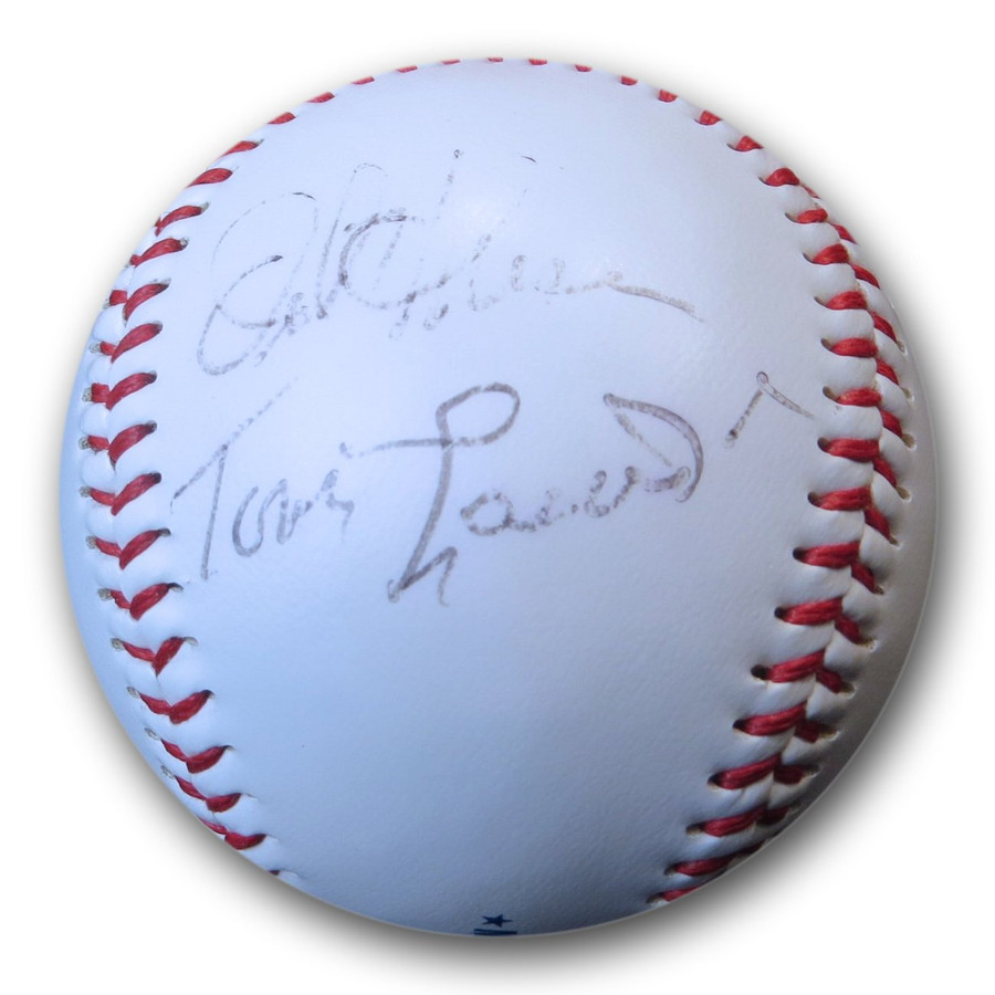 Dodgers Multi Signed Autographed Baseball Hershiser Lasorda Gagne GV900274