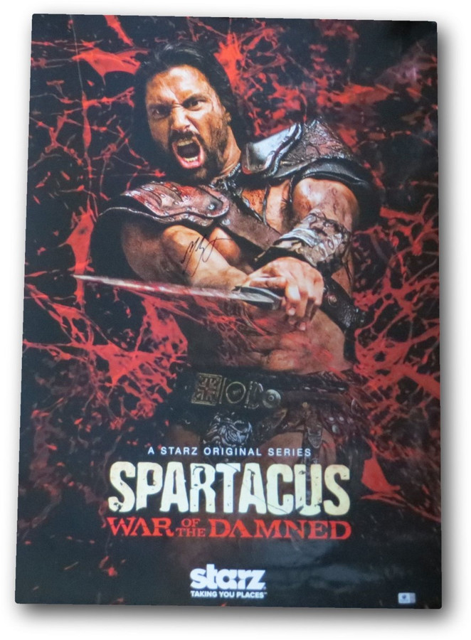 Manu Bennett Signed Autographed Movie Poster Spartacus GV907026