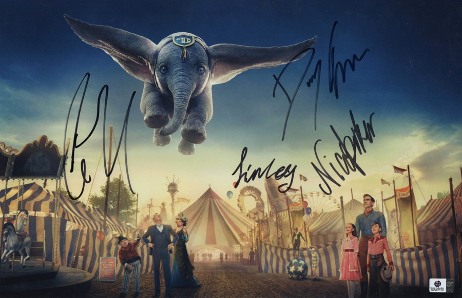 Dumbo Multi Signed Autographed 11X17 Photo Farrell Elfman Parker GV907179
