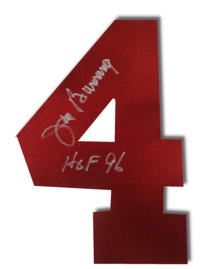Jim Bunning Signed Autographed Red #4 Jersey #4 Only Philadelphia Phillies COA